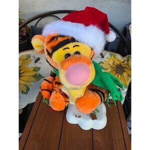 VTG 1999 Telco Disney Tigger Animated Christmas Figure Skiing WORKS video BOX